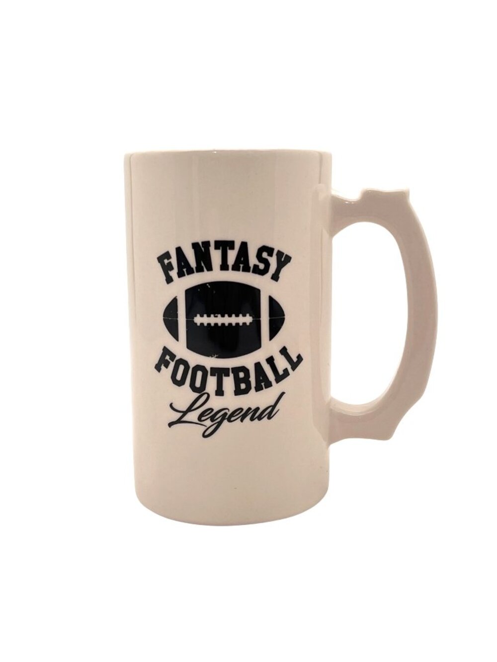 Fantasy Football Legend Ceramic Mug Coffee Cup Football Design 6" Tall Food Safe